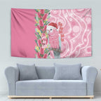 Australia Pink Galah Christmas Tapestry Falalalala Galalah Bottlebrush Aboriginal Art - Aussie Hoodie