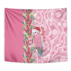 Australia Pink Galah Christmas Tapestry Falalalala Galalah Bottlebrush Aboriginal Art - Aussie Hoodie