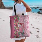 Australia Pink Galah Christmas Tote Bag Falalalala Galalah Bottlebrush Aboriginal Art - Aussie Hoodie