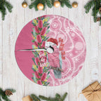 Australia Pink Galah Christmas Tree Skirt Falalalala Galalah Bottlebrush Aboriginal Art - Aussie Hoodie