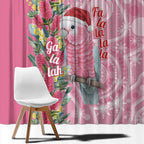 Australia Pink Galah Christmas Window Curtain Falalalala Galalah Bottlebrush Aboriginal Art - Aussie Hoodie