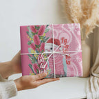 Australia Pink Galah Christmas Wrapping Paper Falalalala Galalah Bottlebrush Aboriginal Art - Aussie Hoodie