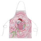 Funny Pink Galah Australia Christmas Apron Eucalyptus Blossoms Aboriginal Art - Aussie Hoodie