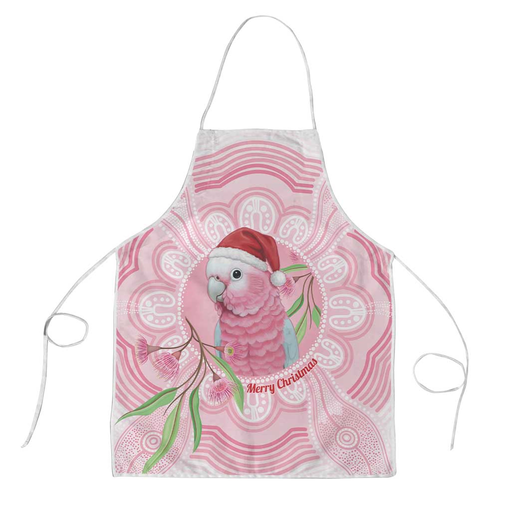 Funny Pink Galah Australia Christmas Apron Eucalyptus Blossoms Aboriginal Art - Aussie Hoodie