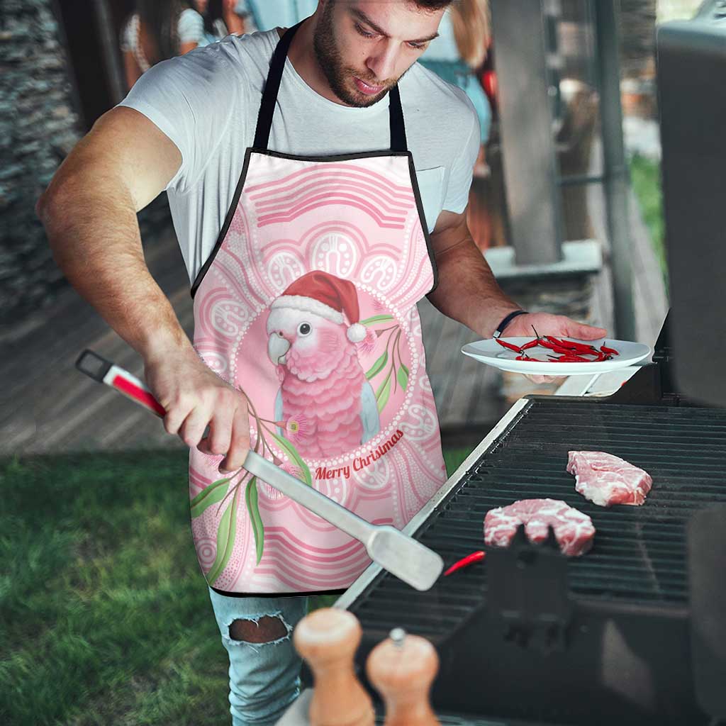 Funny Pink Galah Australia Christmas Apron Eucalyptus Blossoms Aboriginal Art - Aussie Hoodie