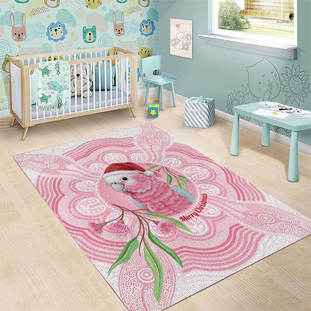 Funny Pink Galah Australia Christmas Area Rug Eucalyptus Blossoms Aboriginal Art - Aussie Hoodie