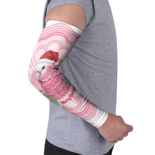Funny Pink Galah Australia Christmas Arm Sleeves Eucalyptus Blossoms Aboriginal Art - Aussie Hoodie