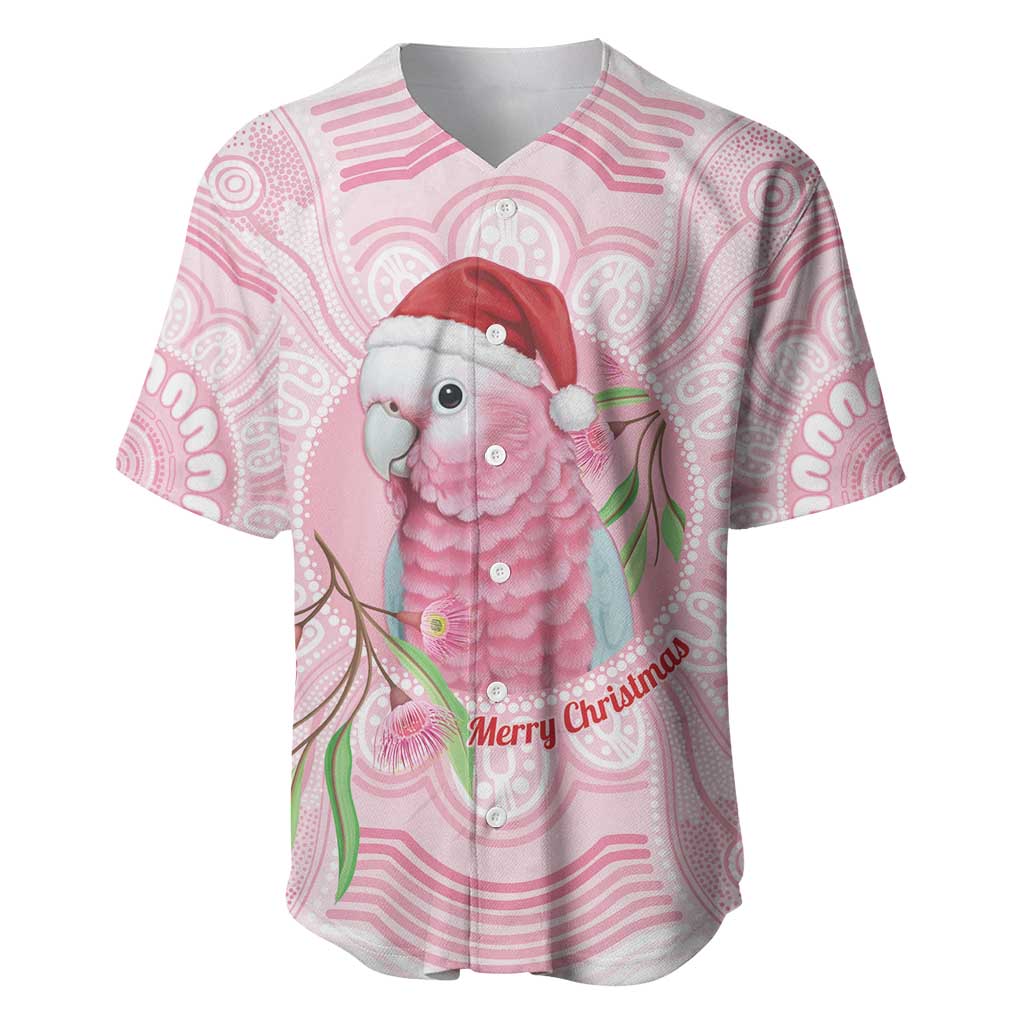Funny Pink Galah Australia Christmas Baseball Jersey Eucalyptus Blossoms Aboriginal Art - Aussie Hoodie