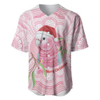 Funny Pink Galah Australia Christmas Baseball Jersey Eucalyptus Blossoms Aboriginal Art - Aussie Hoodie