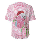 Funny Pink Galah Australia Christmas Baseball Jersey Eucalyptus Blossoms Aboriginal Art - Aussie Hoodie