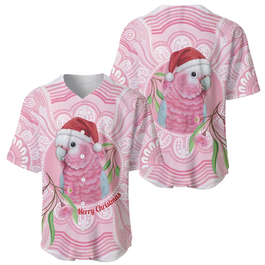 Funny Pink Galah Australia Christmas Baseball Jersey Eucalyptus Blossoms Aboriginal Art - Aussie Hoodie
