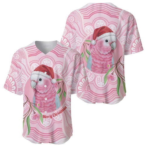 Funny Pink Galah Australia Christmas Baseball Jersey Eucalyptus Blossoms Aboriginal Art - Aussie Hoodie