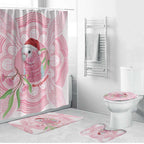 Funny Pink Galah Australia Christmas Bathroom Set Eucalyptus Blossoms Aboriginal Art - Aussie Hoodie