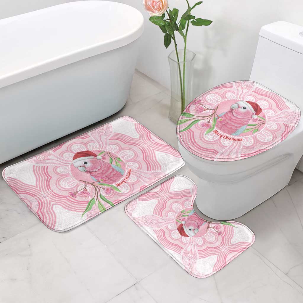 Funny Pink Galah Australia Christmas Bathroom Set Eucalyptus Blossoms Aboriginal Art - Aussie Hoodie