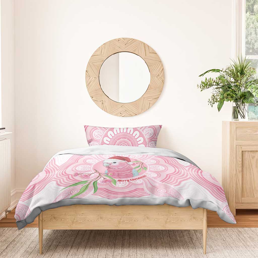 Funny Pink Galah Australia Christmas Bedding Set Eucalyptus Blossoms Aboriginal Art - Aussie Hoodie