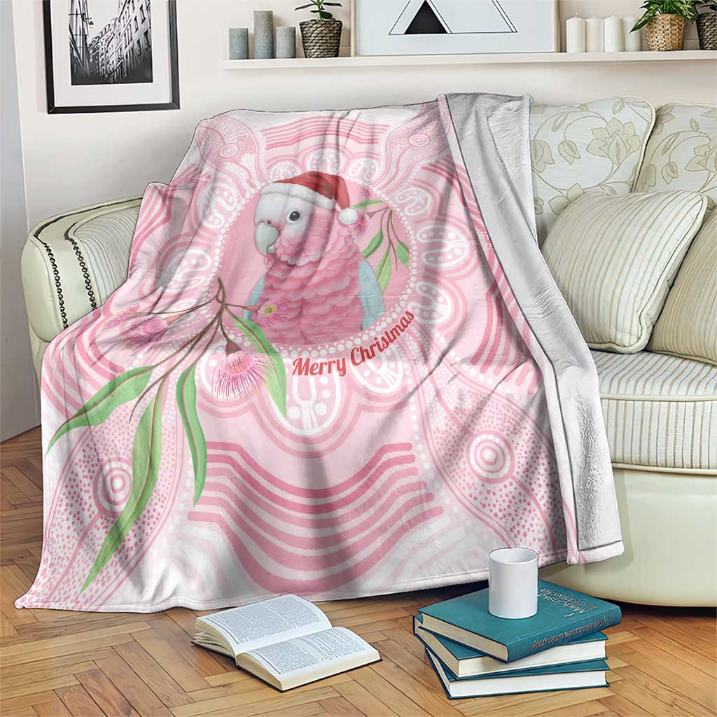 Funny Pink Galah Australia Christmas Blanket Eucalyptus Blossoms Aboriginal Art - Aussie Hoodie