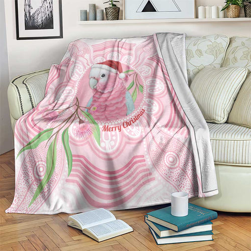 Funny Pink Galah Australia Christmas Blanket Eucalyptus Blossoms Aboriginal Art - Aussie Hoodie