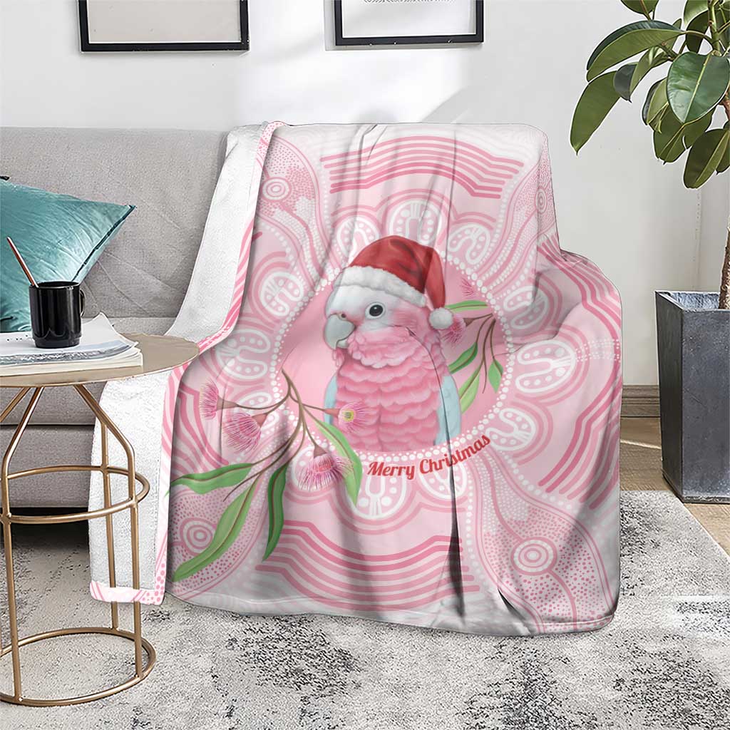 Funny Pink Galah Australia Christmas Blanket Eucalyptus Blossoms Aboriginal Art - Aussie Hoodie