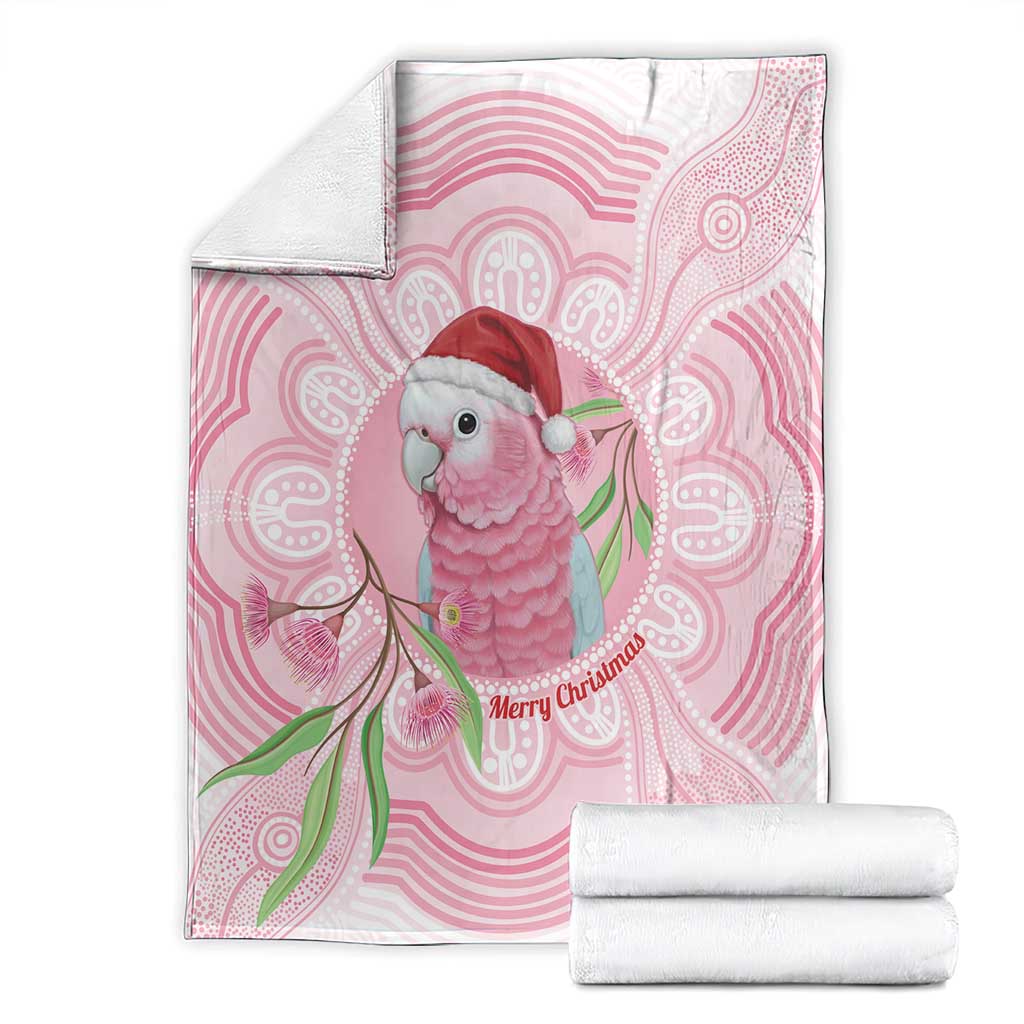 Funny Pink Galah Australia Christmas Blanket Eucalyptus Blossoms Aboriginal Art - Aussie Hoodie