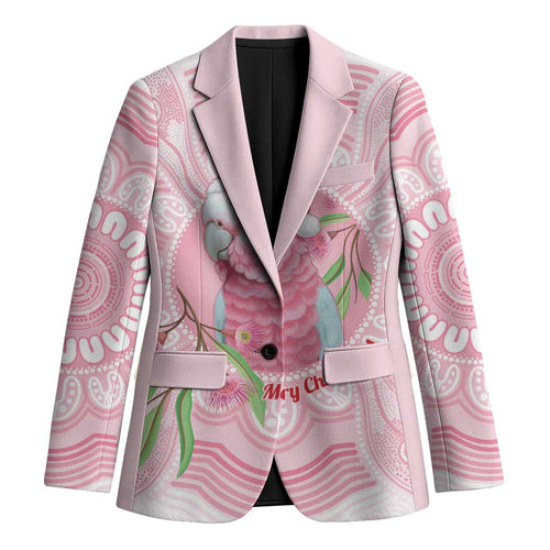 Funny Pink Galah Australia Christmas Blazer Eucalyptus Blossoms Aboriginal Art - Aussie Hoodie