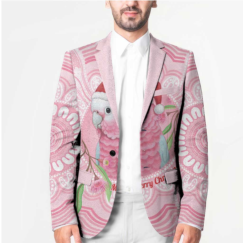 Funny Pink Galah Australia Christmas Blazer Eucalyptus Blossoms Aboriginal Art - Aussie Hoodie