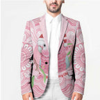 Funny Pink Galah Australia Christmas Blazer Eucalyptus Blossoms Aboriginal Art - Aussie Hoodie