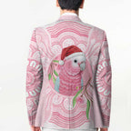 Funny Pink Galah Australia Christmas Blazer Eucalyptus Blossoms Aboriginal Art - Aussie Hoodie