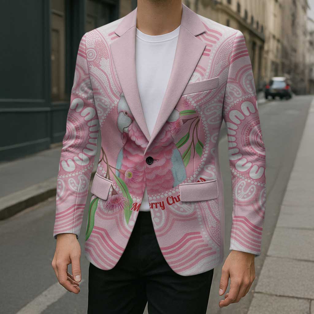 Funny Pink Galah Australia Christmas Blazer Eucalyptus Blossoms Aboriginal Art - Aussie Hoodie