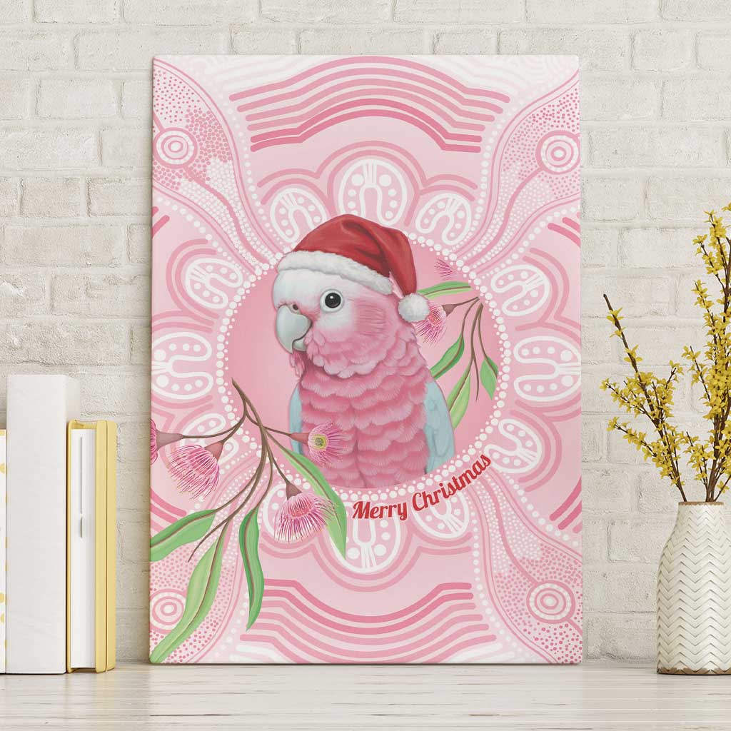 Funny Pink Galah Australia Christmas Canvas Wall Art Eucalyptus Blossoms Aboriginal Art - Aussie Hoodie