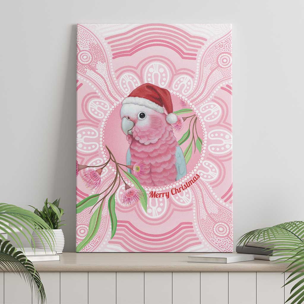 Funny Pink Galah Australia Christmas Canvas Wall Art Eucalyptus Blossoms Aboriginal Art - Aussie Hoodie