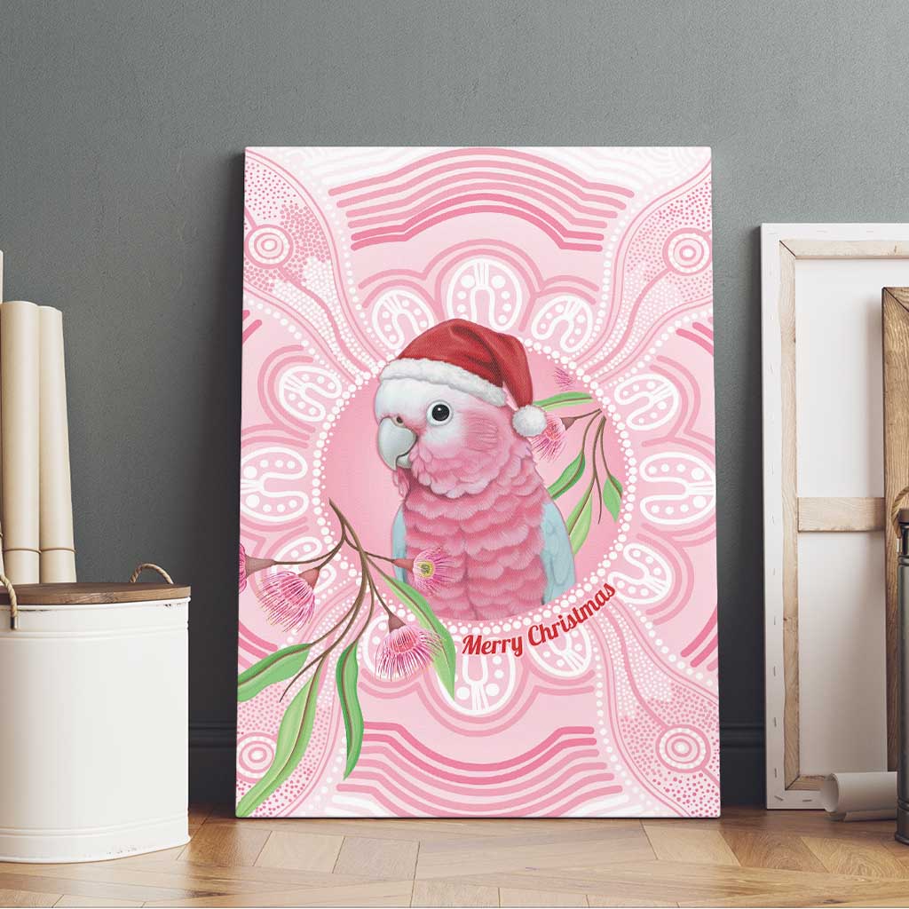 Funny Pink Galah Australia Christmas Canvas Wall Art Eucalyptus Blossoms Aboriginal Art - Aussie Hoodie