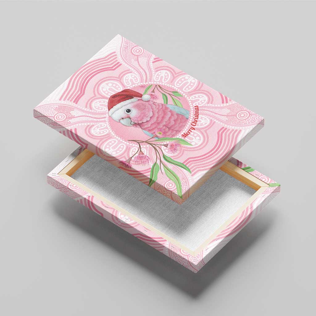 Funny Pink Galah Australia Christmas Canvas Wall Art Eucalyptus Blossoms Aboriginal Art - Aussie Hoodie