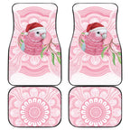 Funny Pink Galah Australia Christmas Car Mats Eucalyptus Blossoms Aboriginal Art - Aussie Hoodie