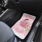Funny Pink Galah Australia Christmas Car Mats Eucalyptus Blossoms Aboriginal Art - Aussie Hoodie