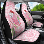 Funny Pink Galah Australia Christmas Car Seat Cover Eucalyptus Blossoms Aboriginal Art - Aussie Hoodie