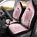 Funny Pink Galah Australia Christmas Car Seat Cover Eucalyptus Blossoms Aboriginal Art - Aussie Hoodie