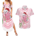 Funny Pink Galah Australia Christmas Couples Matching Summer Maxi Dress and Hawaiian Shirt Eucalyptus Blossoms Aboriginal Art - Aussie Hoodie
