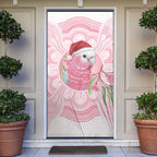 Funny Pink Galah Australia Christmas Door Cover Eucalyptus Blossoms Aboriginal Art - Aussie Hoodie
