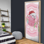 Funny Pink Galah Australia Christmas Door Cover Eucalyptus Blossoms Aboriginal Art - Aussie Hoodie