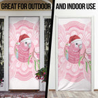 Funny Pink Galah Australia Christmas Door Cover Eucalyptus Blossoms Aboriginal Art - Aussie Hoodie