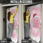 Funny Pink Galah Australia Christmas Door Cover Eucalyptus Blossoms Aboriginal Art - Aussie Hoodie