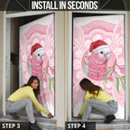 Funny Pink Galah Australia Christmas Door Cover Eucalyptus Blossoms Aboriginal Art - Aussie Hoodie