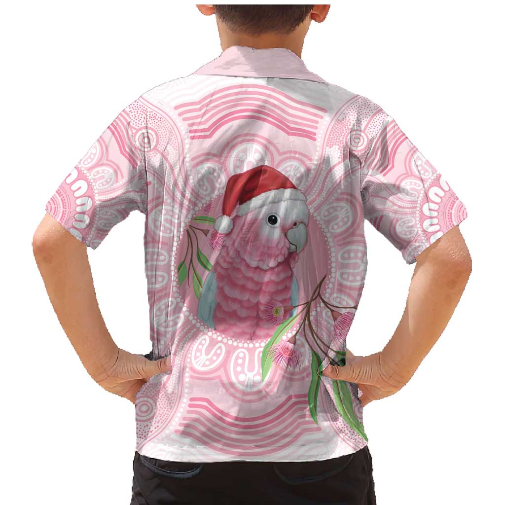 Funny Pink Galah Australia Christmas Family Matching Mermaid Dress and Hawaiian Shirt Eucalyptus Blossoms Aboriginal Art - Aussie Hoodie