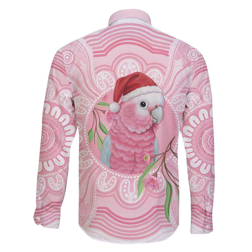 Funny Pink Galah Australia Christmas Family Matching Off The Shoulder Long Sleeve Dress and Hawaiian Shirt Eucalyptus Blossoms Aboriginal Art - Aussie Hoodie