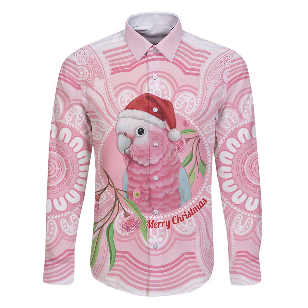 Funny Pink Galah Australia Christmas Family Matching Off Shoulder Short Dress and Hawaiian Shirt Eucalyptus Blossoms Aboriginal Art - Aussie Hoodie