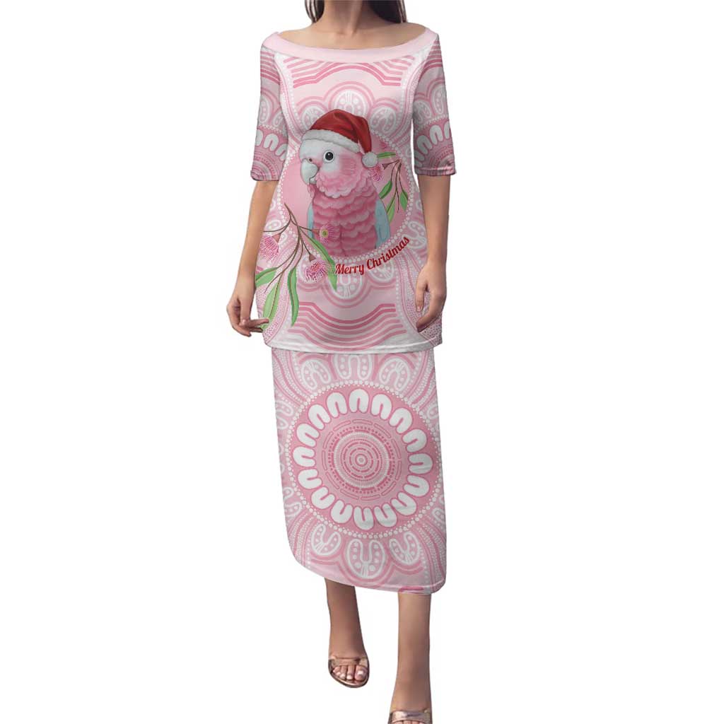 Funny Pink Galah Australia Christmas Family Matching Puletasi and Hawaiian Shirt Eucalyptus Blossoms Aboriginal Art - Aussie Hoodie