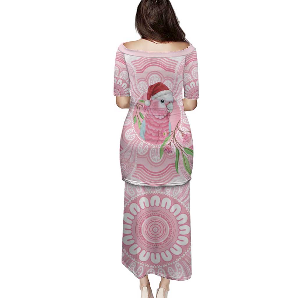 Funny Pink Galah Australia Christmas Family Matching Puletasi and Hawaiian Shirt Eucalyptus Blossoms Aboriginal Art - Aussie Hoodie