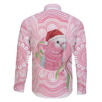 Funny Pink Galah Australia Christmas Family Matching Short Sleeve Bodycon Dress and Hawaiian Shirt Eucalyptus Blossoms Aboriginal Art - Aussie Hoodie