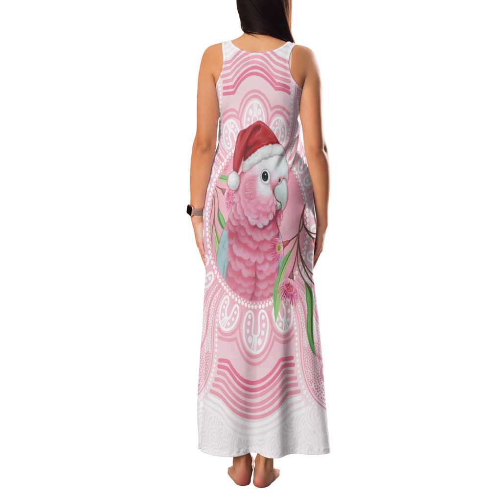 Funny Pink Galah Australia Christmas Family Matching Tank Maxi Dress and Hawaiian Shirt Eucalyptus Blossoms Aboriginal Art - Aussie Hoodie