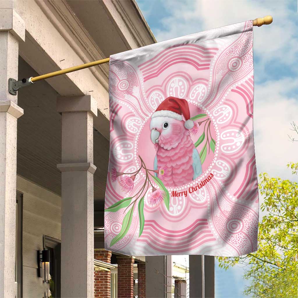 Funny Pink Galah Australia Christmas Garden Flag Eucalyptus Blossoms Aboriginal Art - Aussie Hoodie